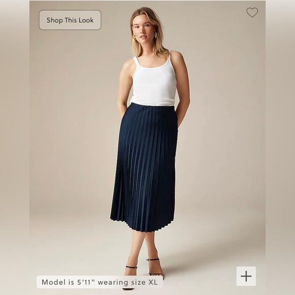 J.Crew Gwyneth pleated slip skirt, M - Picture 3 of 3